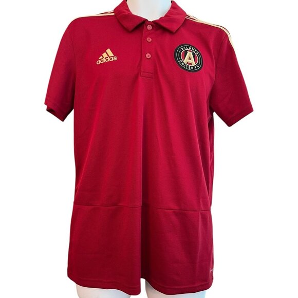 Atlanta United FC Soccer Jersey Mens Large Climalite Polo Shirt NWT - Picture 1 of 6